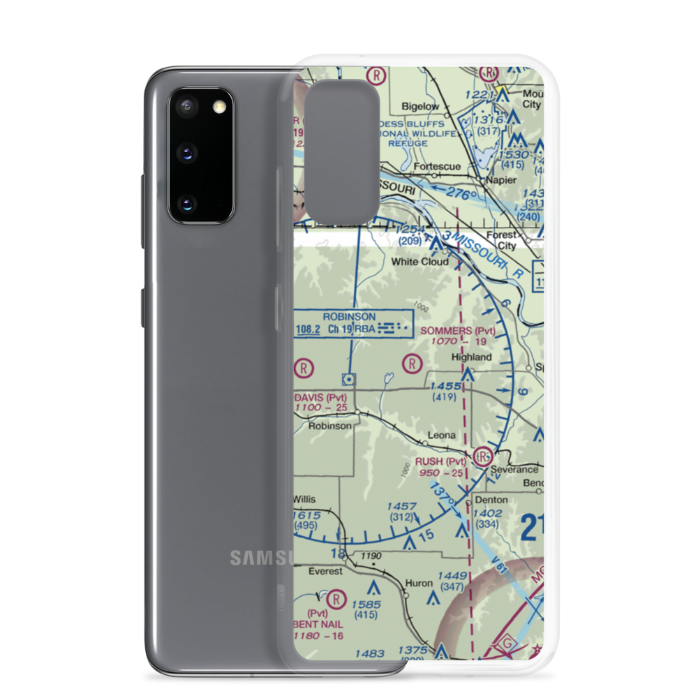 Sommers Airport (SN75) VFR Sectional Samsung Case Samsung Galaxy S20 model shown