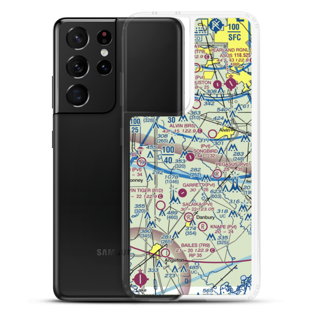 Songbird Ranch Airport (91TS) VFR Sectional Samsung Case Samsung Galaxy S21 Ultra model shown