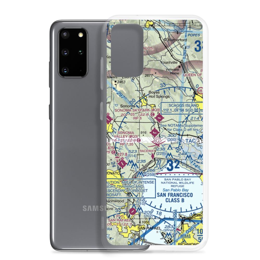 Sonoma Valley Airport (0Q3) VFR Sectional Samsung Case Samsung Galaxy S20 Plus model shown