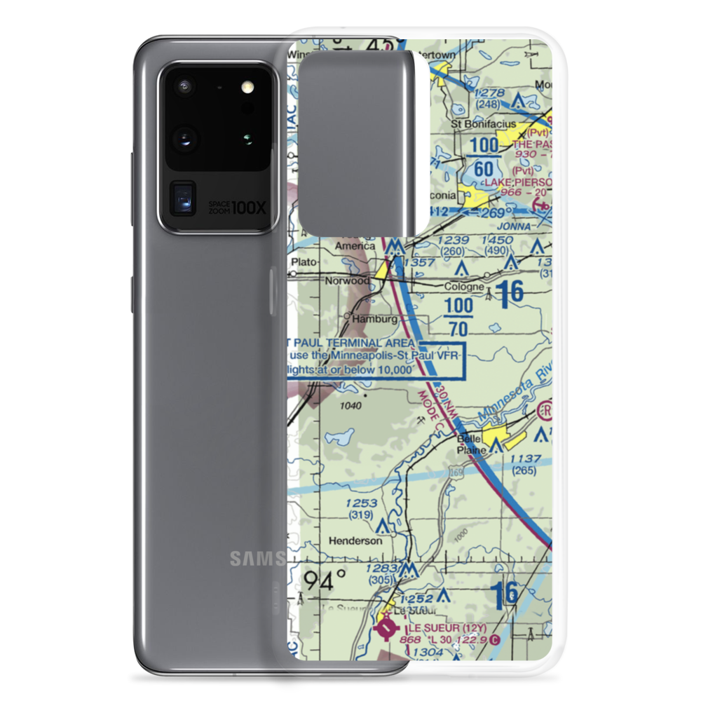 Sons Private-Commercial Airport (47MN) VFR Sectional Samsung Case Samsung Galaxy S20 Ultra model shown
