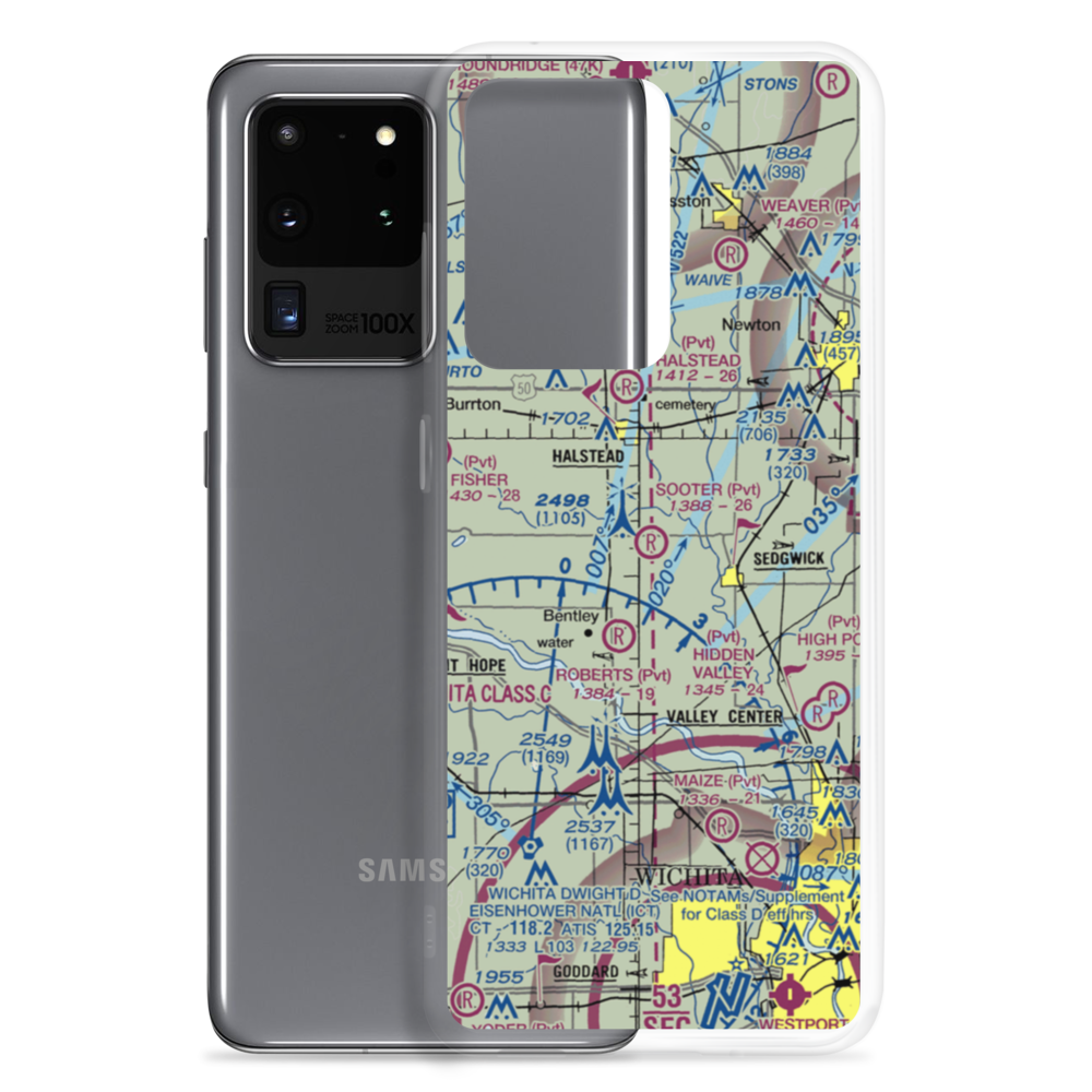 Sooter Airport (12KS) VFR Sectional Samsung Case Samsung Galaxy S20 Ultra model shown