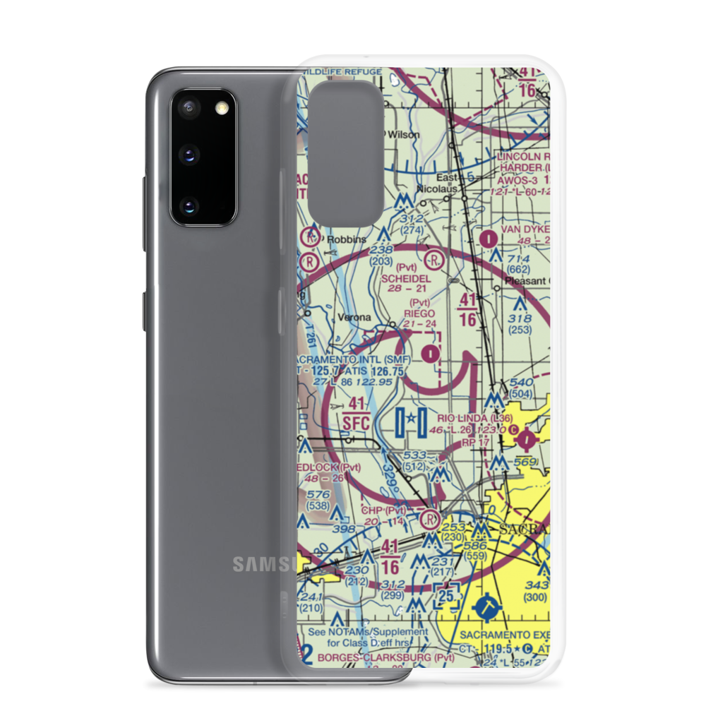 Sopwith Farm Airport (27CL) VFR Sectional Samsung Case Samsung Galaxy S20 model shown