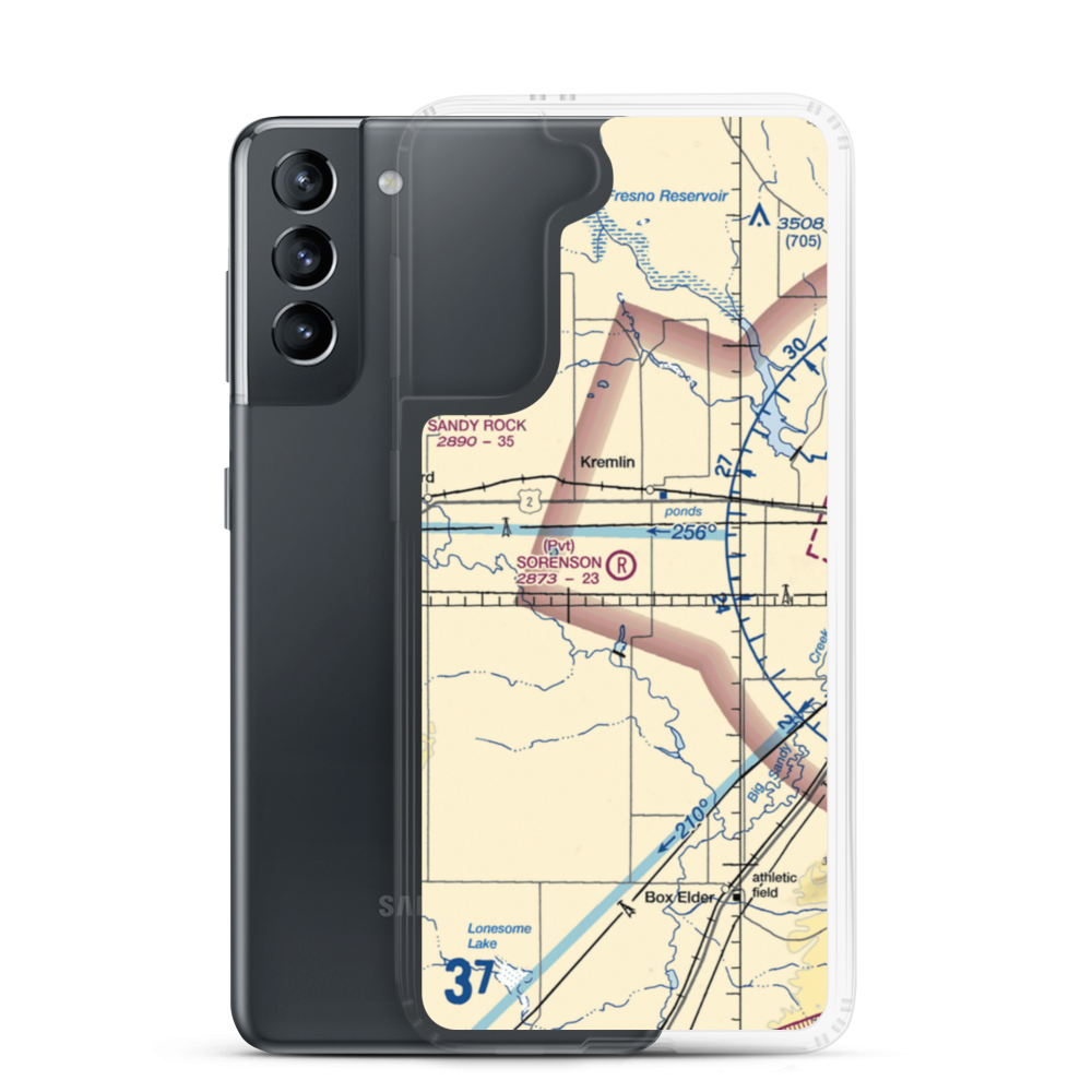 Sorenson Airport (13MT) VFR Sectional Samsung Case Samsung Galaxy S21 model shown