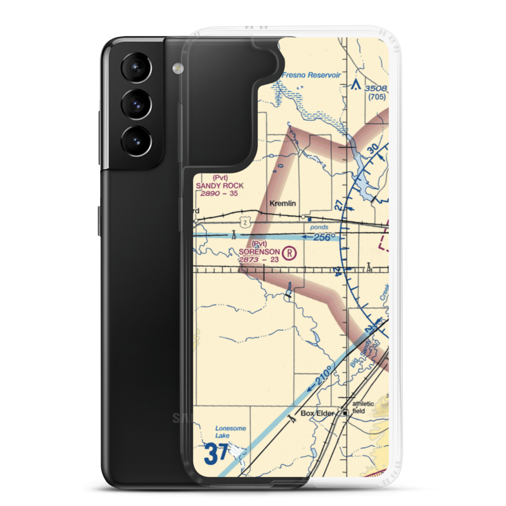 Sorenson Airport (13MT) VFR Sectional Samsung Case Samsung Galaxy S21 Plus model shown