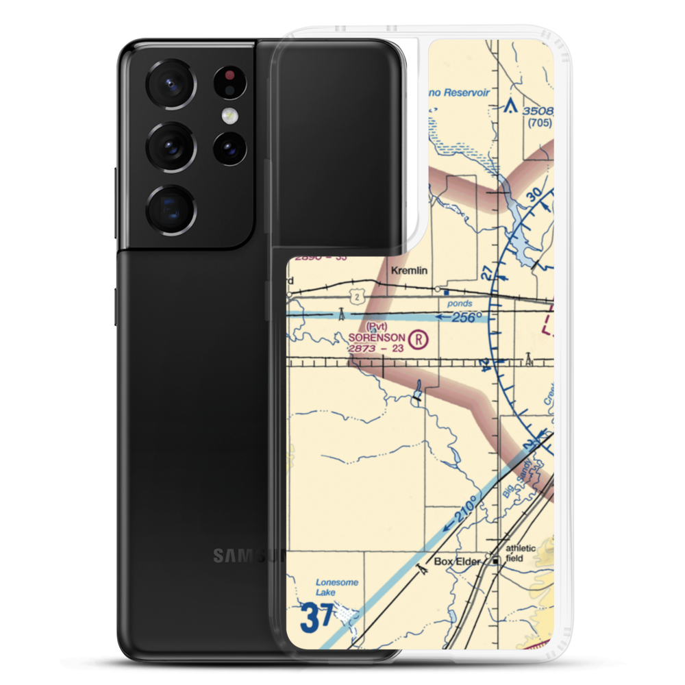 Sorenson Airport (13MT) VFR Sectional Samsung Case Samsung Galaxy S21 Ultra model shown