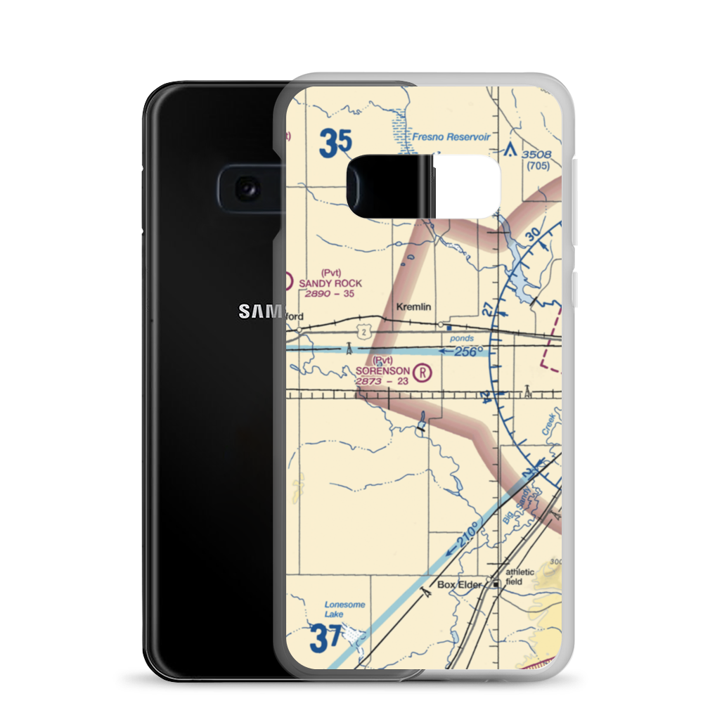 Sorenson Airport (13MT) VFR Sectional Samsung Case Samsung Galaxy S10e model shown