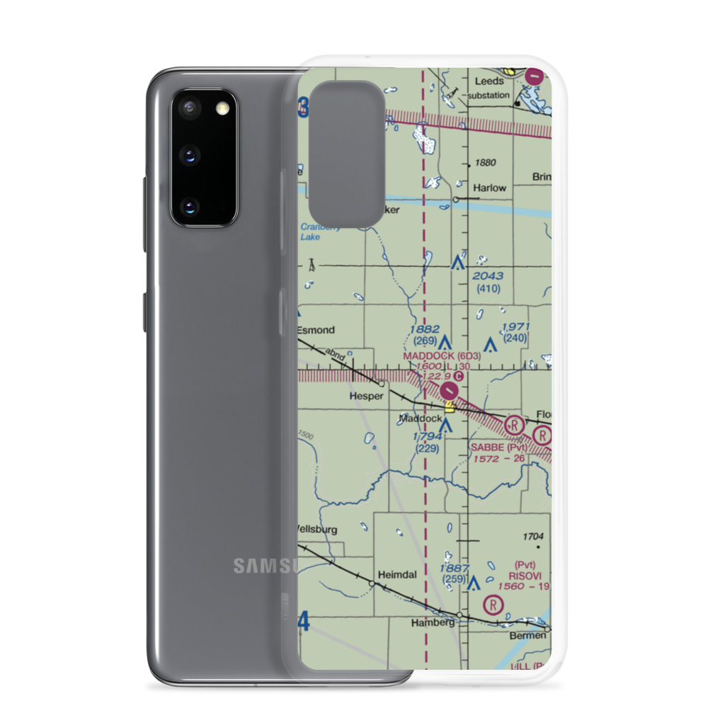 Sorlie Airport (0NA5) VFR Sectional Samsung Case Samsung Galaxy S20 model shown