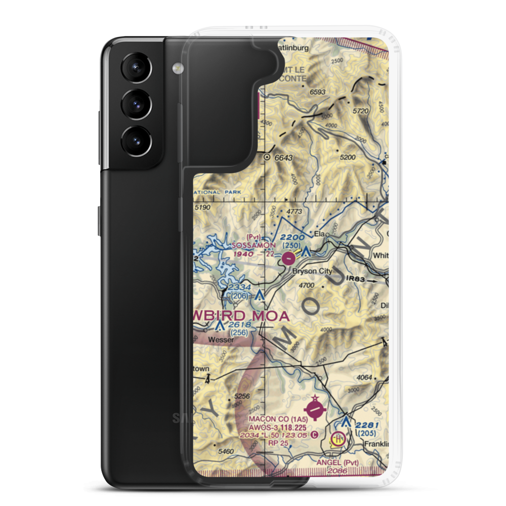 Sossamon Field (57NC) VFR Sectional Samsung Case Samsung Galaxy S21 Plus model shown