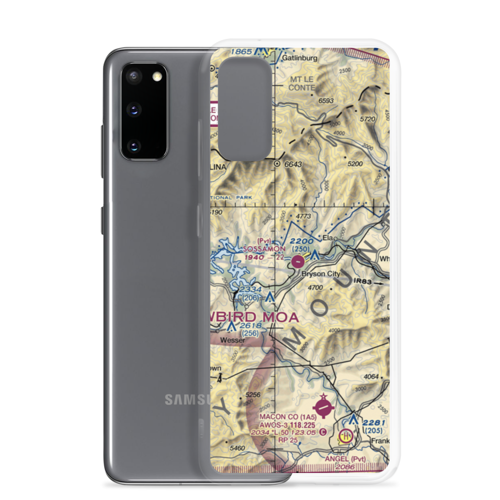 Sossamon Field (57NC) VFR Sectional Samsung Case Samsung Galaxy S20 model shown