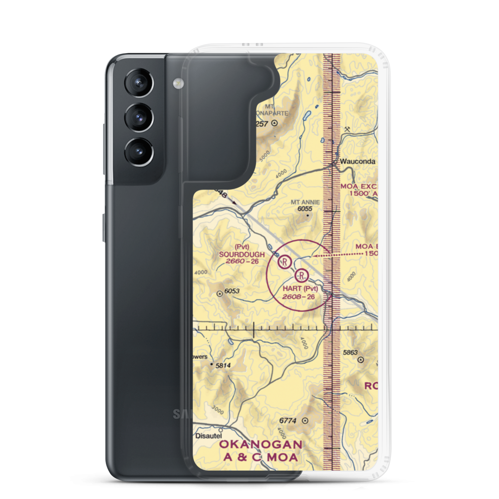 Sourdough Airport (5WA0) VFR Sectional Samsung Case Samsung Galaxy S21 model shown