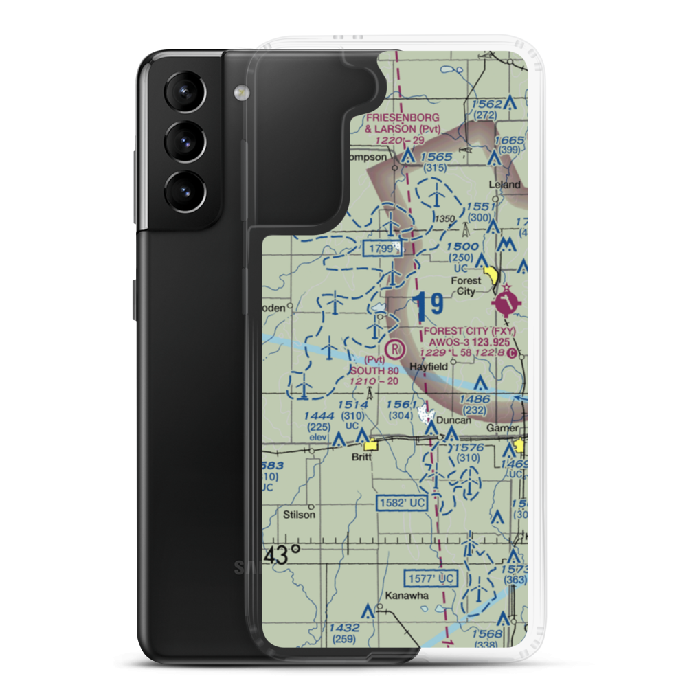 South 80 Field (2IA9) VFR Sectional Samsung Case Samsung Galaxy S21 Plus model shown