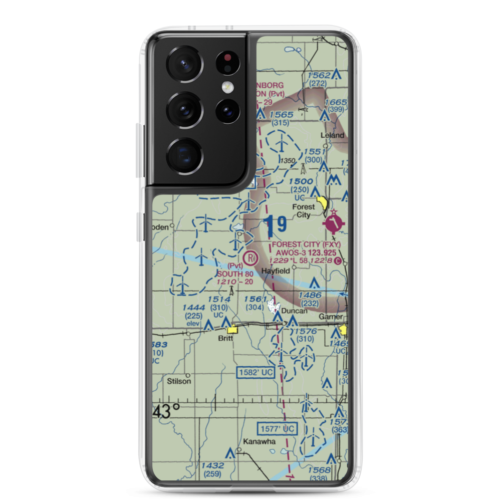 South 80 Field (2IA9) VFR Sectional Samsung Case Samsung Galaxy S21 Ultra model shown