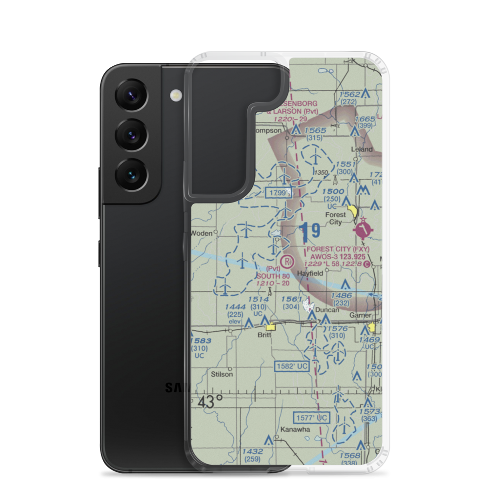 South 80 Field (2IA9) VFR Sectional Samsung Case Samsung Galaxy S22 model shown