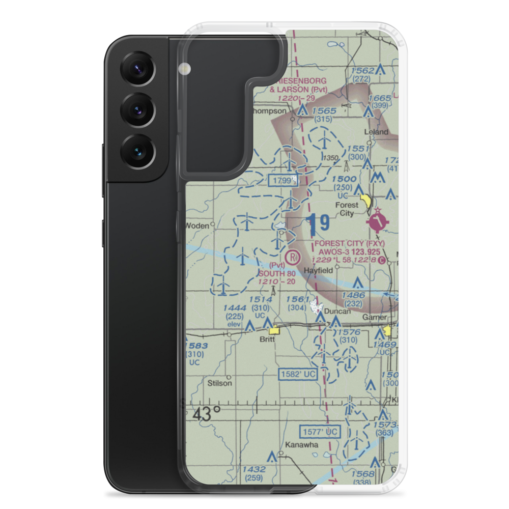 South 80 Field (2IA9) VFR Sectional Samsung Case Samsung Galaxy S22 Plus model shown