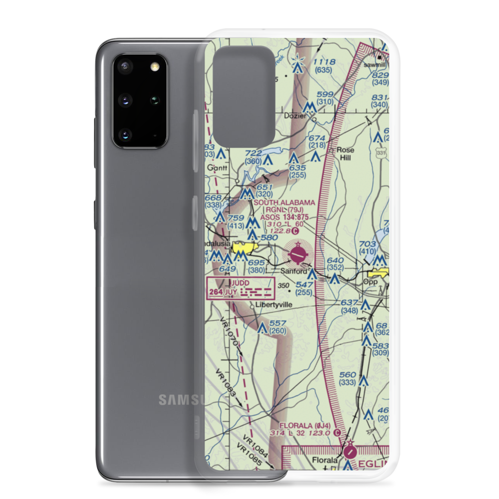 South Alabama Regional At Bill Benton Field Airport (79J) VFR Sectional Samsung Case Samsung Galaxy S20 Plus model shown