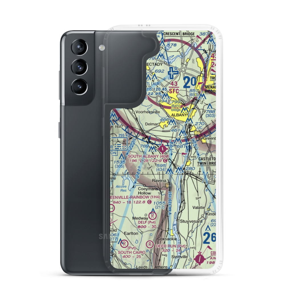 South Albany Airport (4B0) VFR Sectional Samsung Case Samsung Galaxy S21 model shown