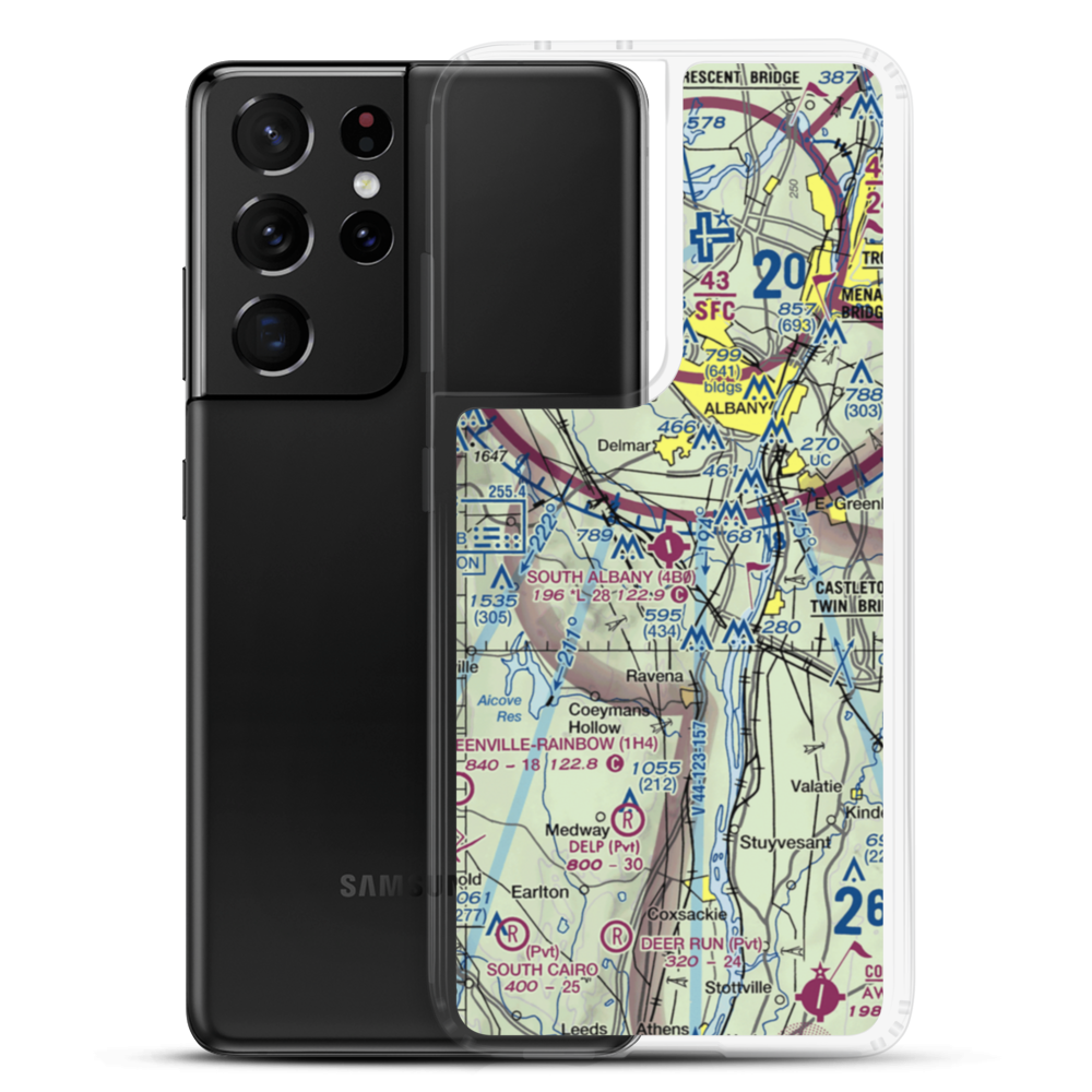 South Albany Airport (4B0) VFR Sectional Samsung Case Samsung Galaxy S21 Ultra model shown