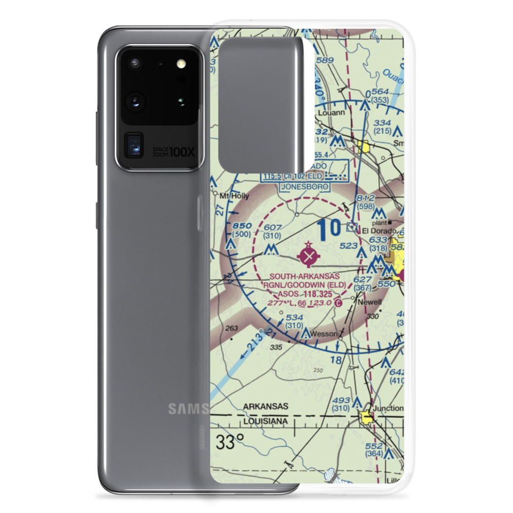 South Arkansas Regional At Goodwin Field (ELD) VFR Sectional Samsung Case Samsung Galaxy S20 Ultra model shown