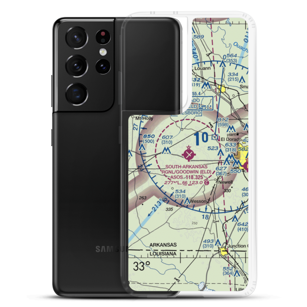 South Arkansas Regional At Goodwin Field (ELD) VFR Sectional Samsung Case Samsung Galaxy S21 Ultra model shown