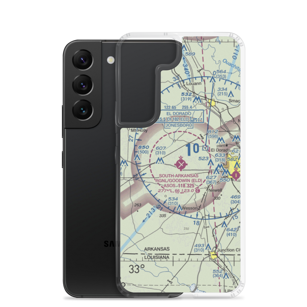 South Arkansas Regional At Goodwin Field (ELD) VFR Sectional Samsung Case Samsung Galaxy S22 model shown
