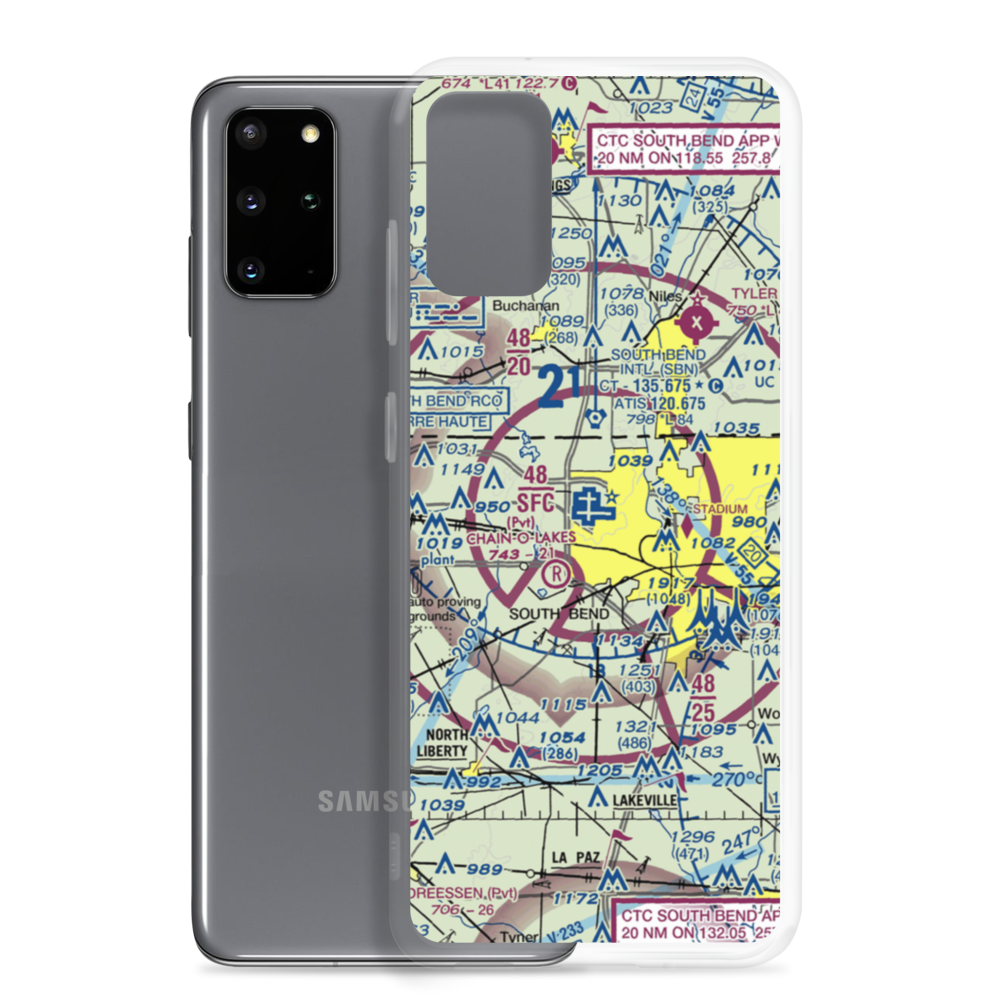 South Bend Regional Airport (SBN) VFR Sectional Samsung Case Samsung Galaxy S20 Plus model shown