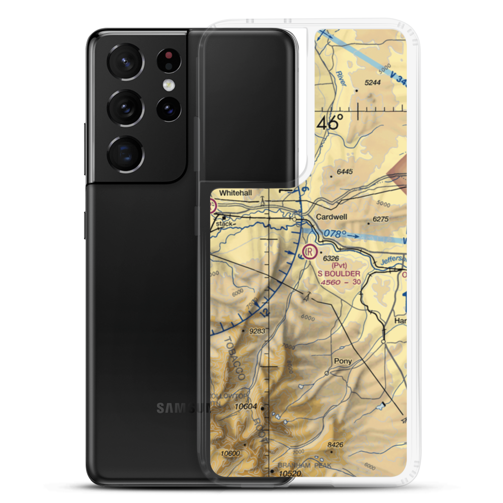 South Boulder Airport (2MT8) VFR Sectional Samsung Case Samsung Galaxy S21 Ultra model shown