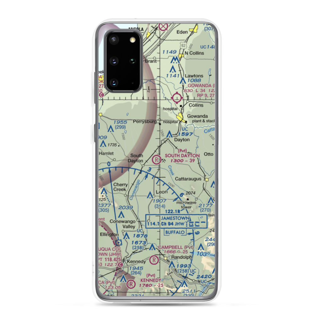 South Dayton Airport (NY27) VFR Sectional Samsung Case Samsung Galaxy S20 Plus model shown