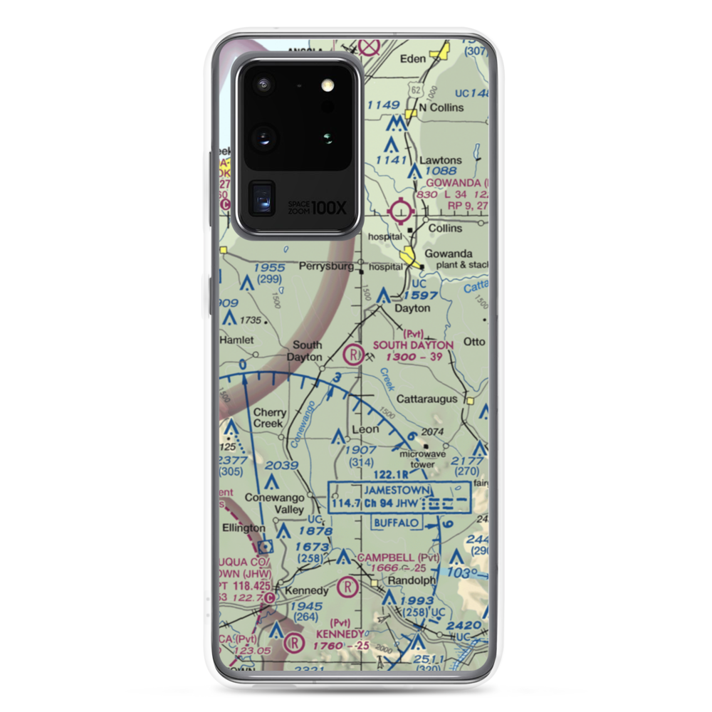 South Dayton Airport (NY27) VFR Sectional Samsung Case Samsung Galaxy S20 Ultra model shown