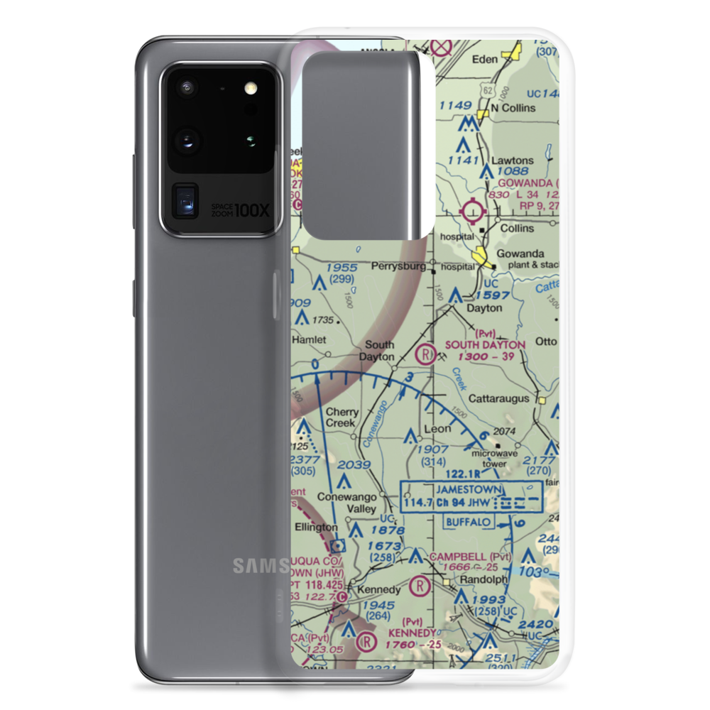 South Dayton Airport (NY27) VFR Sectional Samsung Case Samsung Galaxy S20 Ultra model shown