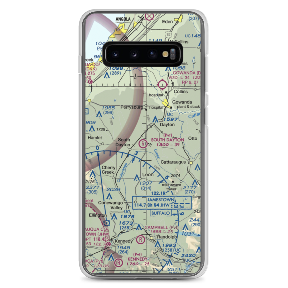 South Dayton Airport (NY27) VFR Sectional Samsung Case Samsung Galaxy S10+ model shown