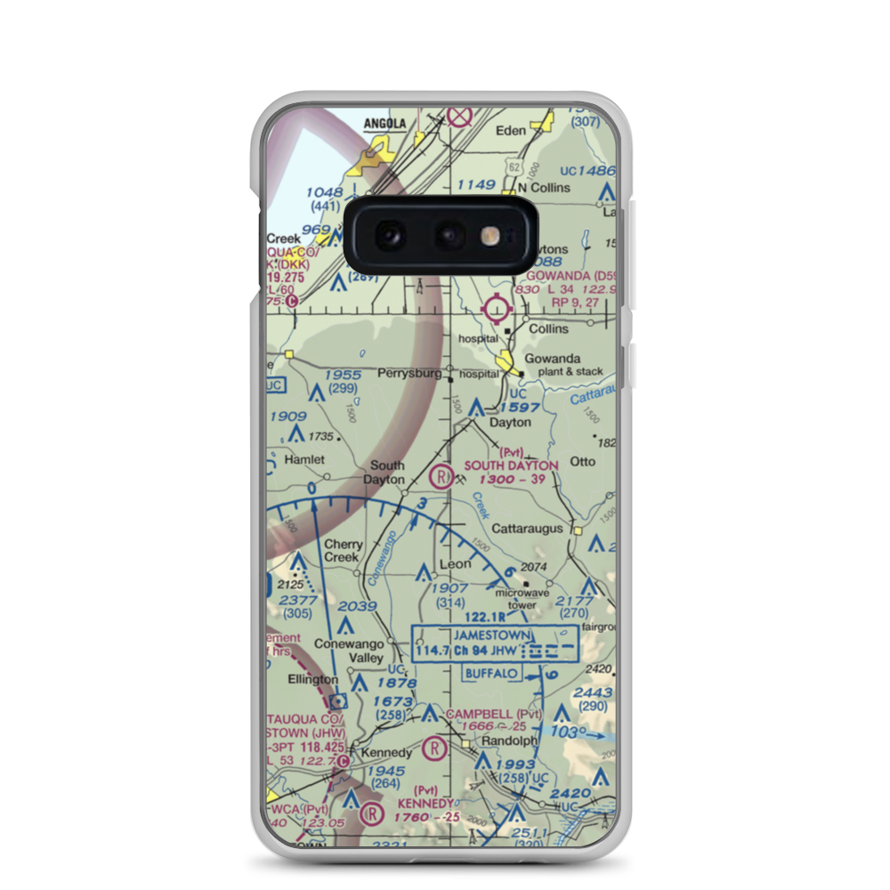 South Dayton Airport (NY27) VFR Sectional Samsung Case Samsung Galaxy S10e model shown