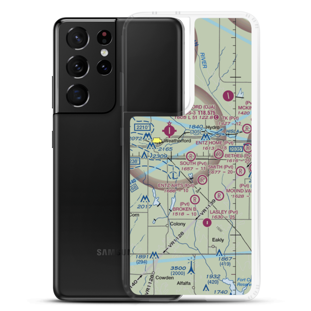 South Farm Airport (32OK) VFR Sectional Samsung Case Samsung Galaxy S21 Ultra model shown