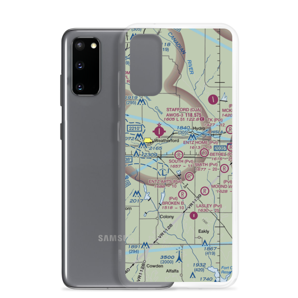 South Farm Airport (32OK) VFR Sectional Samsung Case Samsung Galaxy S20 model shown