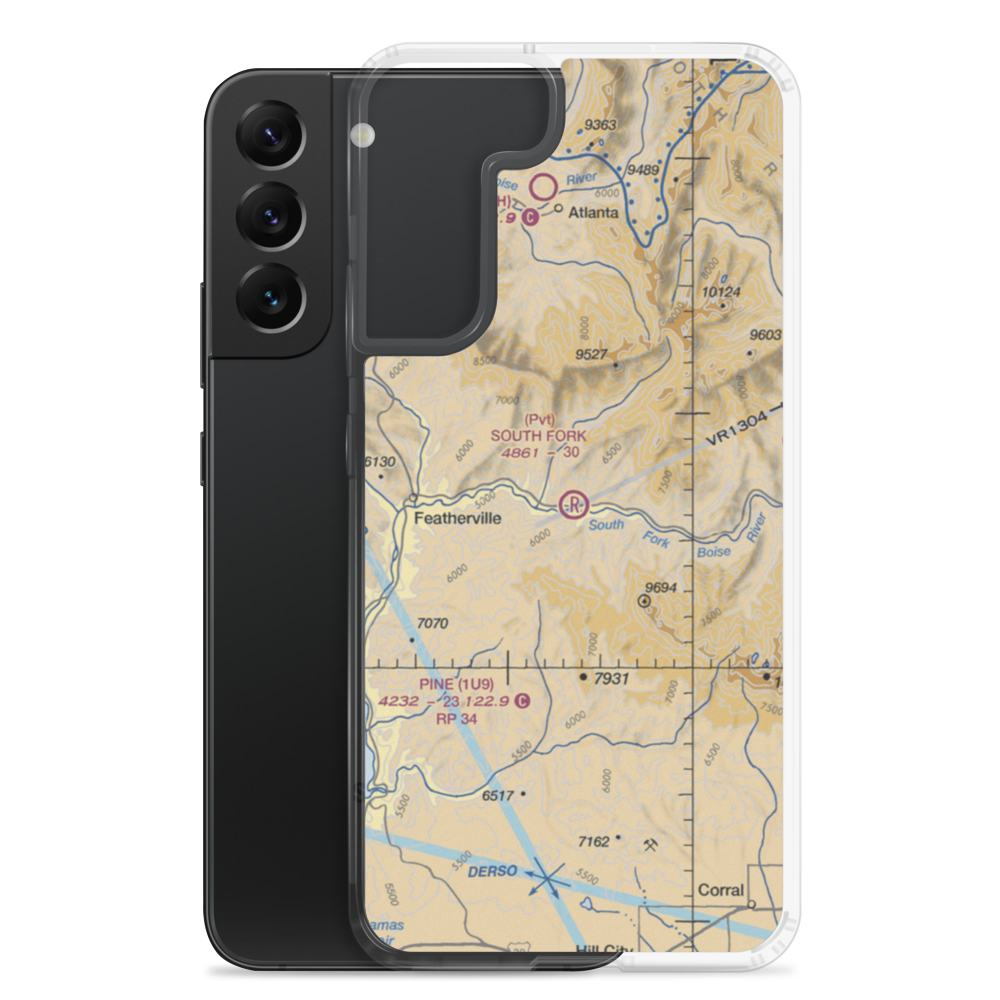 South Fork Ranch Airport (0ID0) VFR Sectional Samsung Case Samsung Galaxy S22 Plus model shown