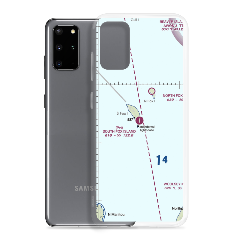 South Fox Island Airport (3MI2) VFR Sectional Samsung Case Samsung Galaxy S20 Plus model shown