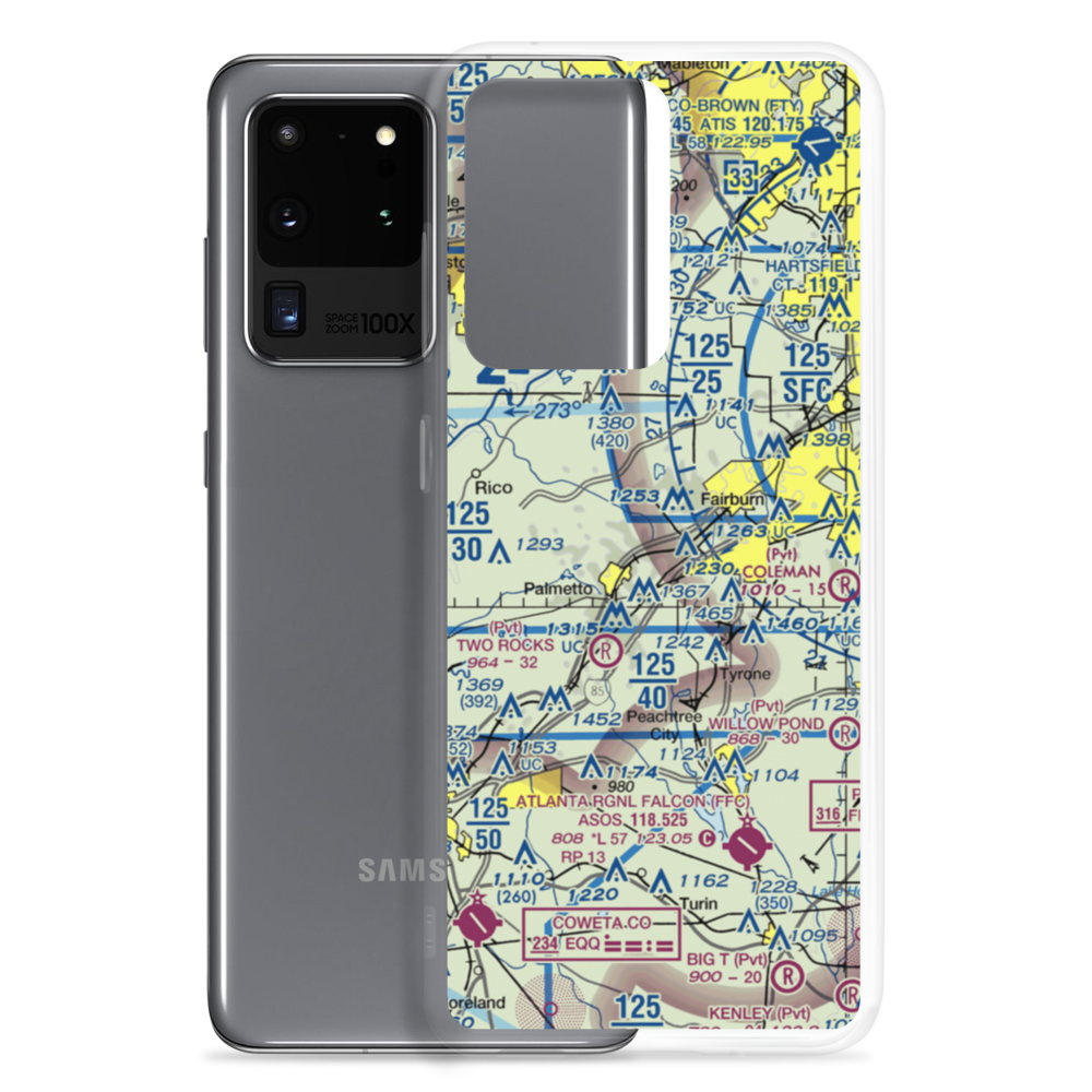 South Fulton Airport (89GE) VFR Sectional Samsung Case Samsung Galaxy S20 Ultra model shown
