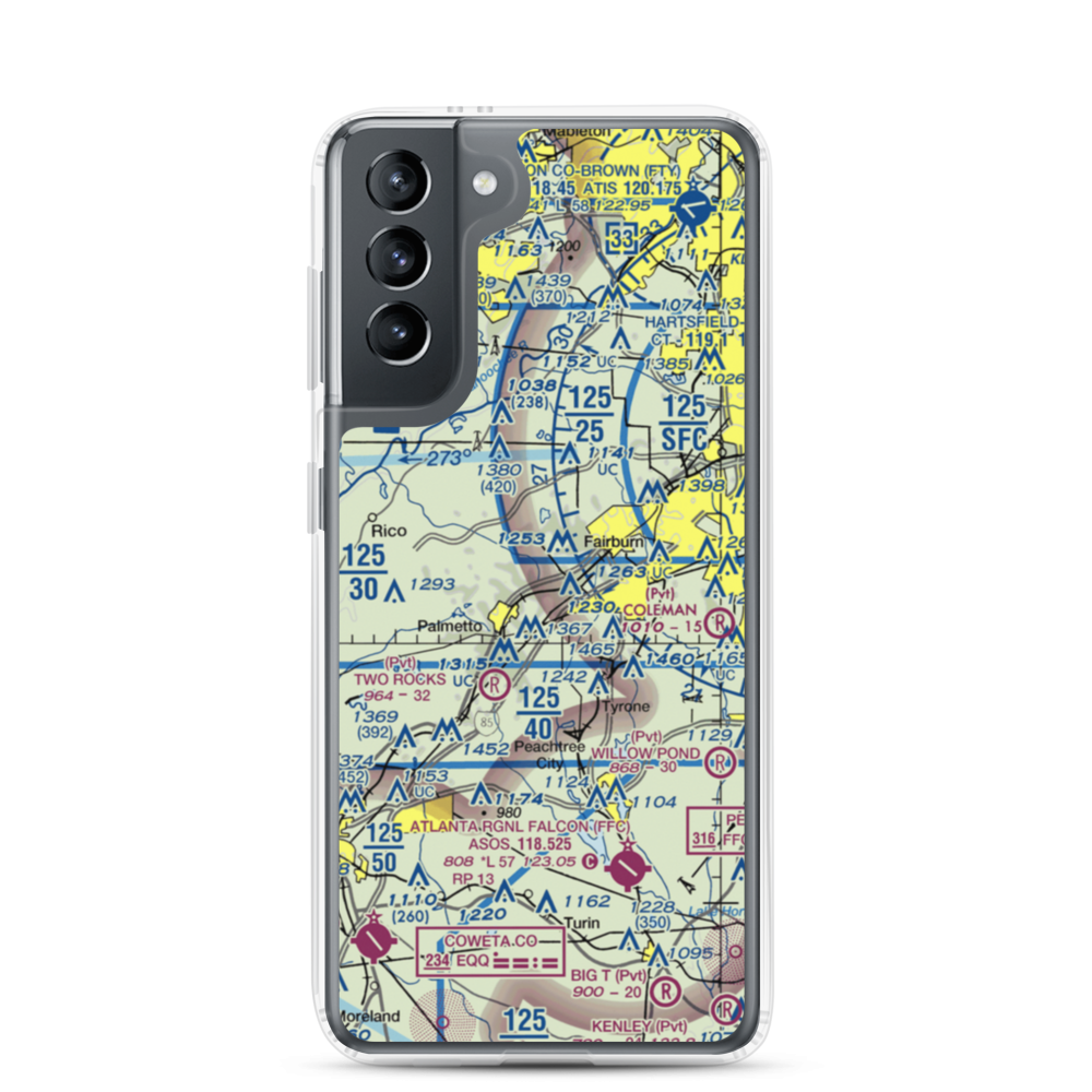 South Fulton Airport (89GE) VFR Sectional Samsung Case Samsung Galaxy S21 model shown