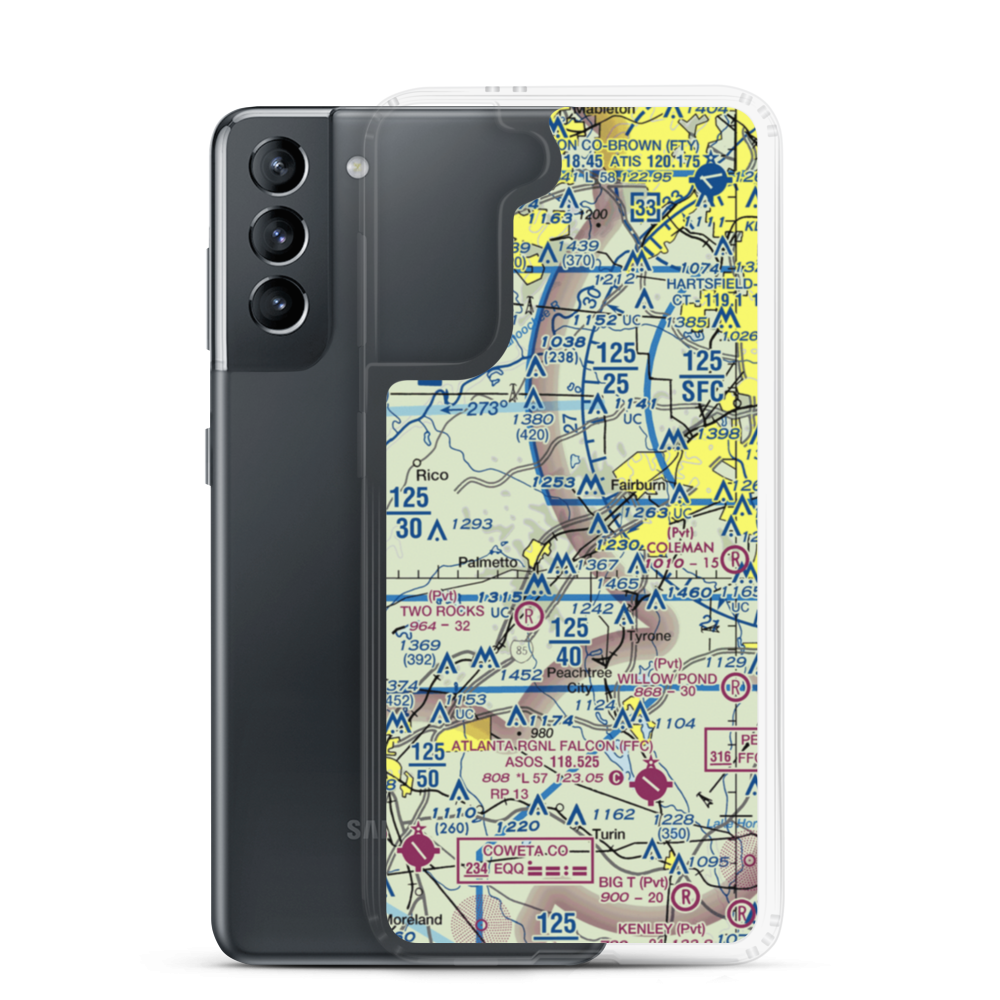 South Fulton Airport (89GE) VFR Sectional Samsung Case Samsung Galaxy S21 model shown