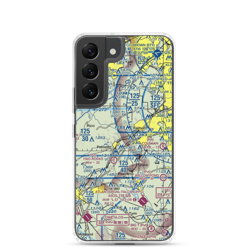 South Fulton Airport (89GE) VFR Sectional Samsung Case Samsung Galaxy S22 model shown