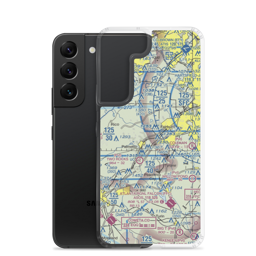 South Fulton Airport (89GE) VFR Sectional Samsung Case Samsung Galaxy S22 model shown