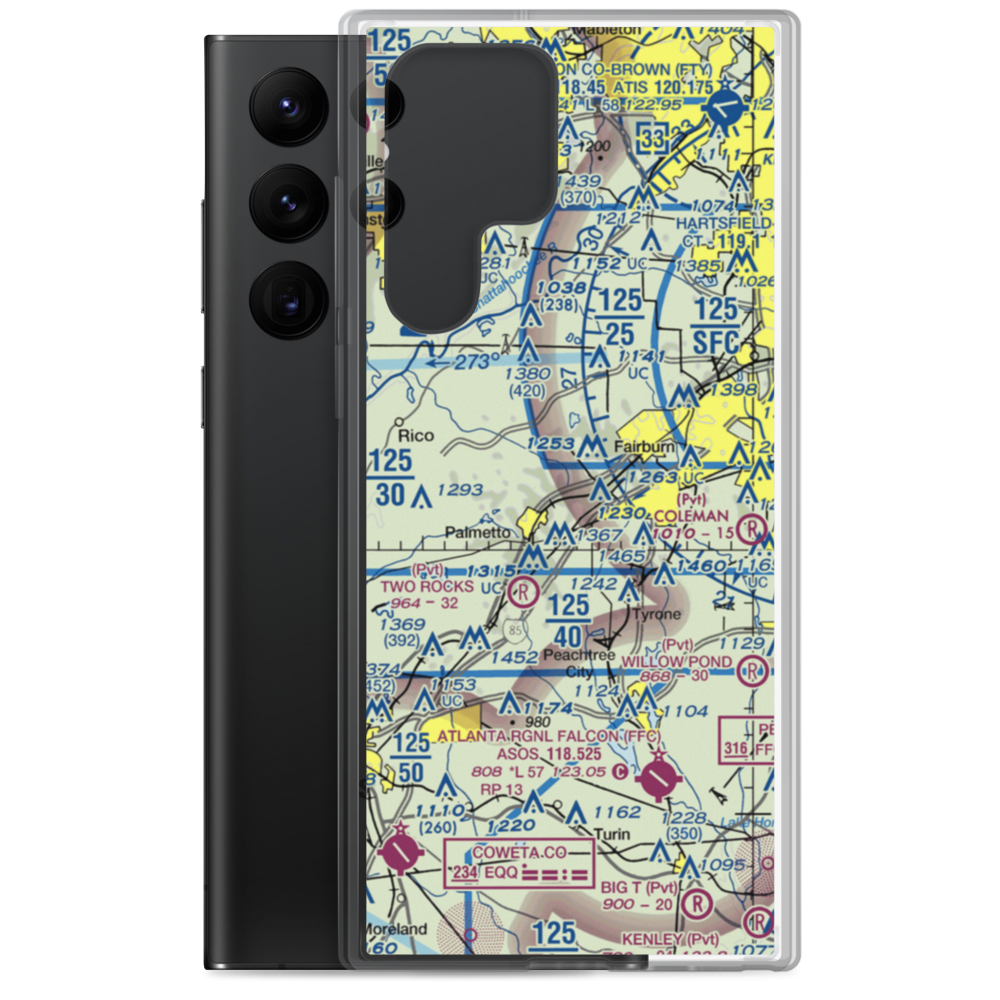 South Fulton Airport (89GE) VFR Sectional Samsung Case Samsung Galaxy S22 Ultra model shown
