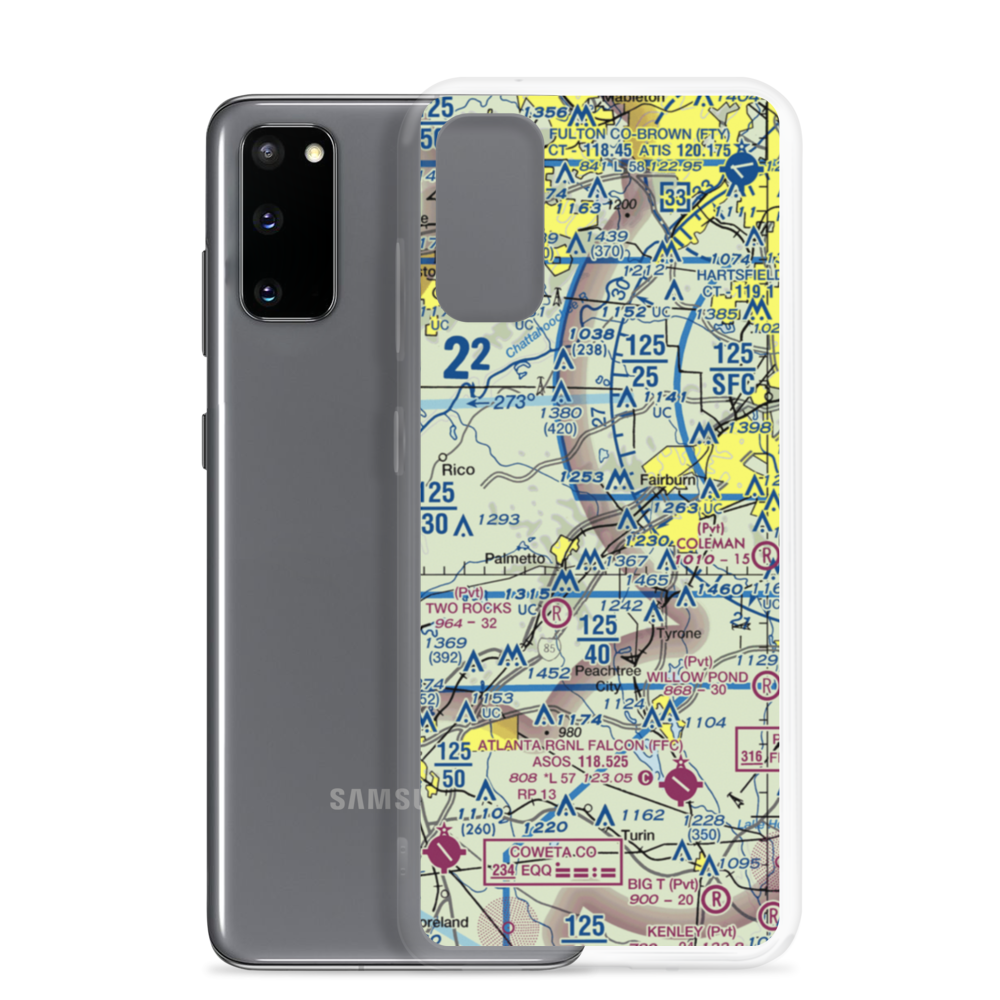 South Fulton Airport (89GE) VFR Sectional Samsung Case Samsung Galaxy S20 model shown