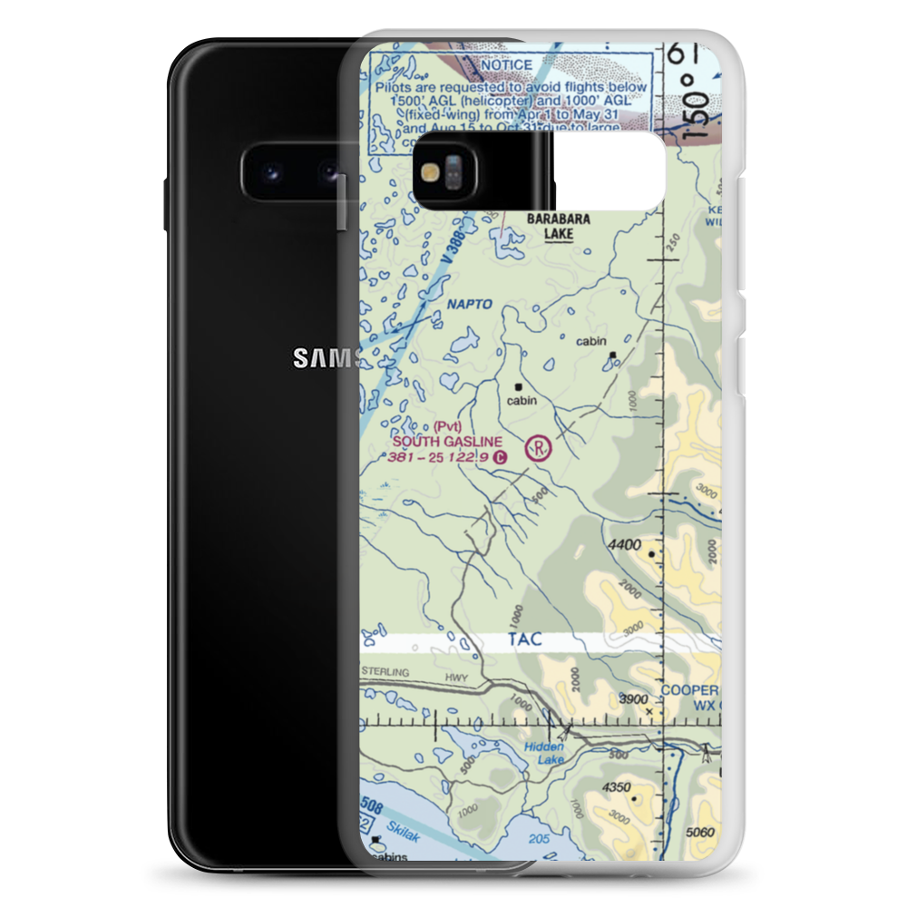 South Gasline Airport (AK39) VFR Sectional Samsung Case Samsung Galaxy S10+ model shown