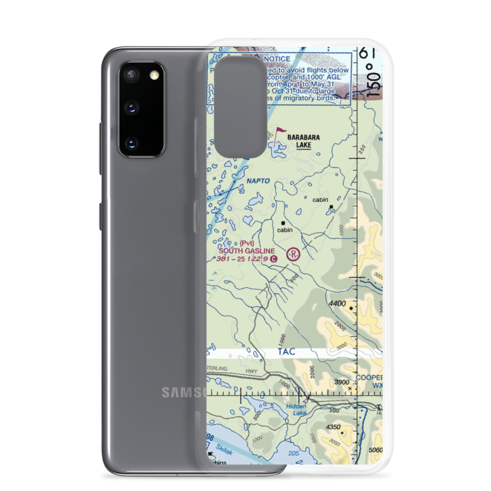 South Gasline Airport (AK39) VFR Sectional Samsung Case Samsung Galaxy S20 model shown