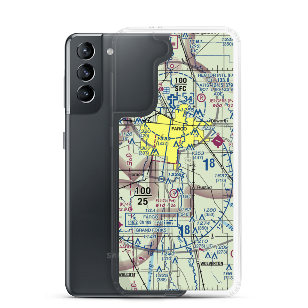 South Hector Airstrip (6NA2) VFR Sectional Samsung Case Samsung Galaxy S21 model shown