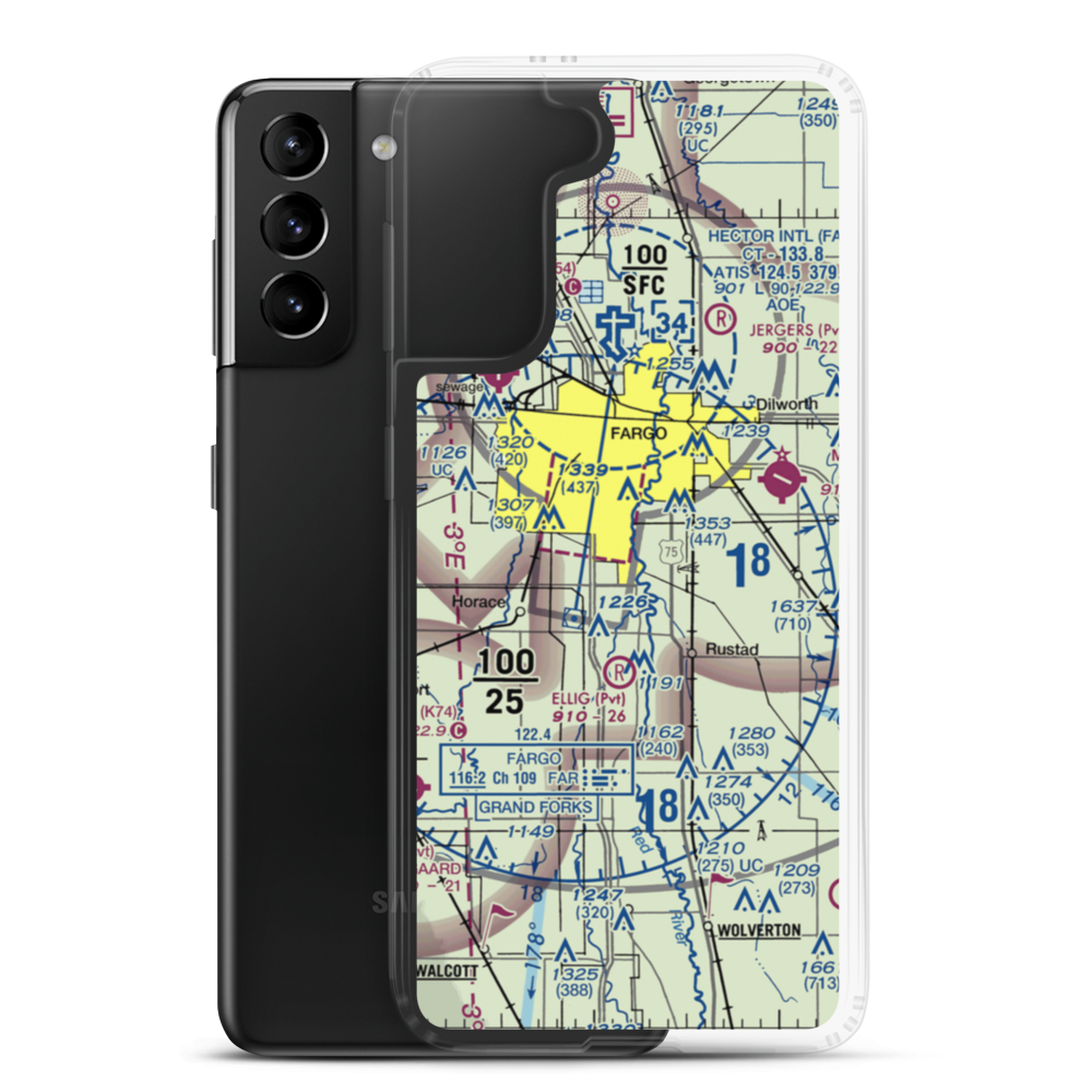 South Hector Airstrip (6NA2) VFR Sectional Samsung Case Samsung Galaxy S21 Plus model shown