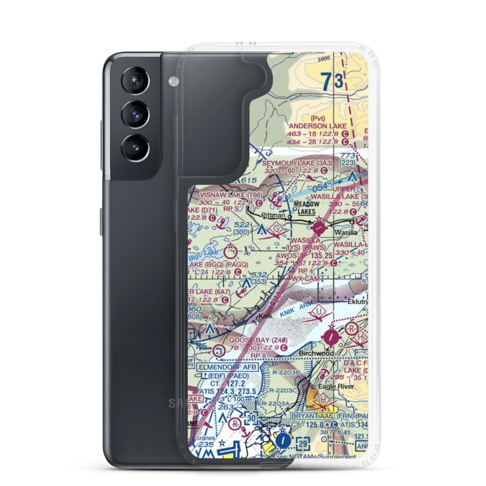 South Hollywood Airport (67AK) VFR Sectional Samsung Case Samsung Galaxy S21 model shown