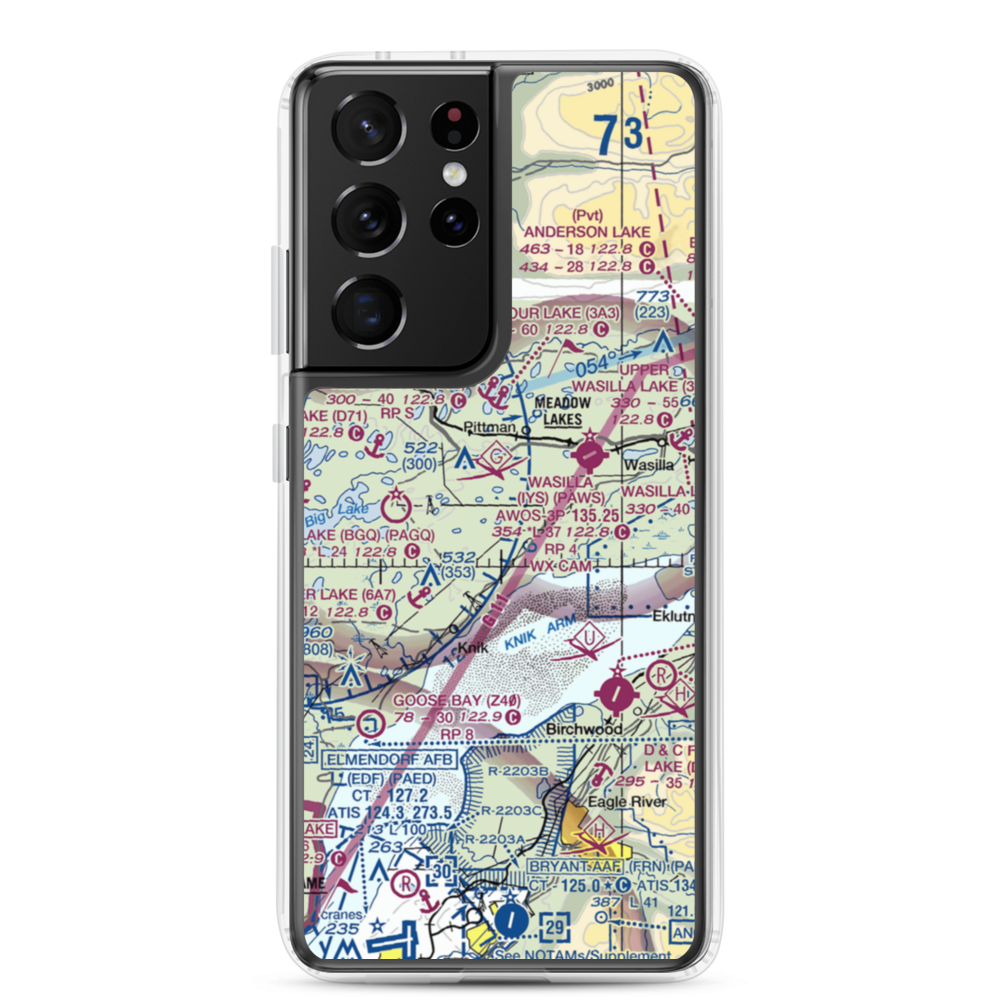 South Hollywood Airport (67AK) VFR Sectional Samsung Case Samsung Galaxy S21 Ultra model shown