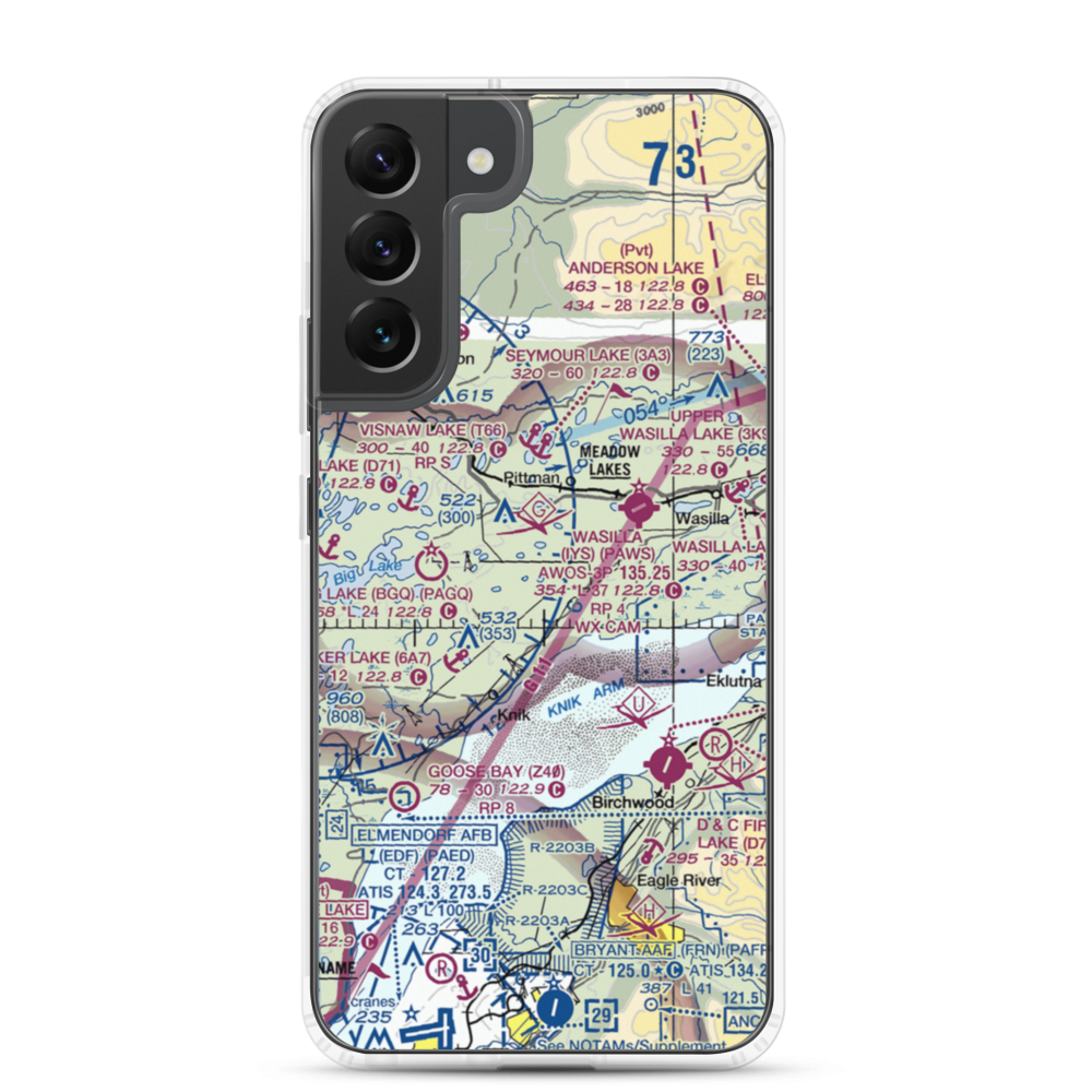 South Hollywood Airport (67AK) VFR Sectional Samsung Case Samsung Galaxy S22 Plus model shown