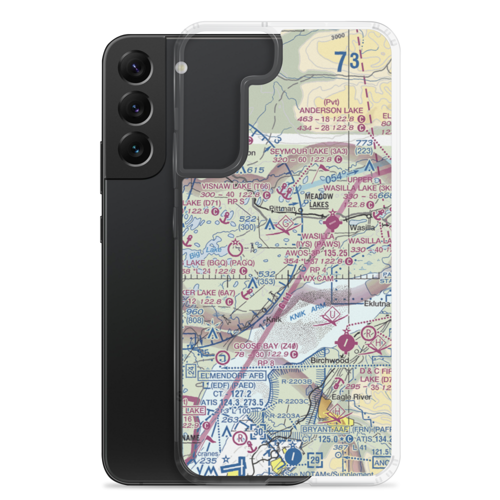 South Hollywood Airport (67AK) VFR Sectional Samsung Case Samsung Galaxy S22 Plus model shown